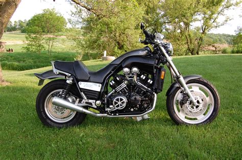 Engine 1,198 cc. Posted Over 1 Month. 1999 Yamaha V-Max, SWEET VMAX - Bad boy styling, hot rod heart. This 1200cc, V-4, liquid-cooled beast is force-fed by four massive downdraft carbs and aided by V-boost induction above 6000 rpm. More civilized features include a hydraulically activated clutch, adjustable suspension, and triple disc brakes. 